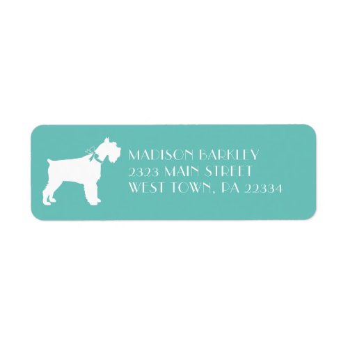 Miniature Schnauzer Dog Puppy Label