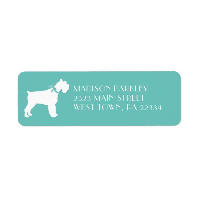 Miniature Schnauzer Dog Puppy Label (Front)