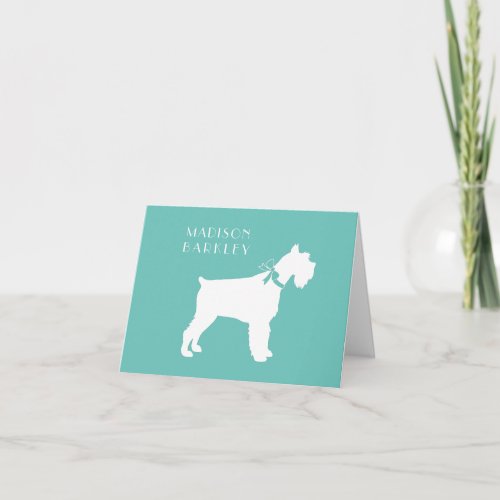 Miniature Schnauzer Dog Puppy Note Card