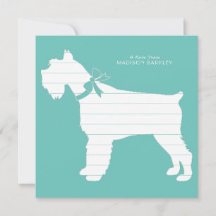 Miniature Schnauzer Dog Puppy Thank You Card