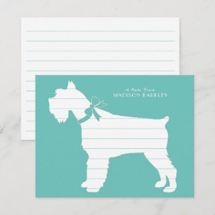 Miniature Schnauzer Dog Puppy Thank You Card