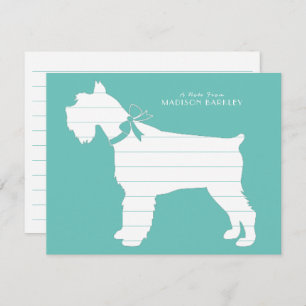 Miniature Schnauzer Dog Puppy Thank You Card