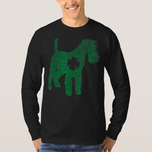 Miniature Schnauzer Dog Shamrock St  Patricks Day T_Shirt