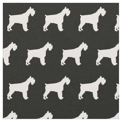 Miniature Schnauzer Dog Silhouette Pet Fabric