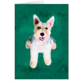 Miniature Schnauzer Dog Water Color Art Painting (Front)