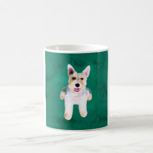 Miniature Schnauzer Dog Water Color Art Painting Coffee Mug