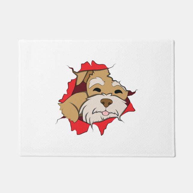 Miniature Schnauzer Doormat (Front)