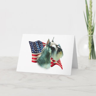 Miniature Schnauzer Flag Card