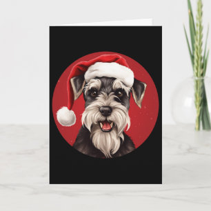 Miniature Schnauzer Funny Xmas Mom Dad Dog Lovers Card