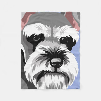 Miniature Schnauzer Gifts Fleece Blanket