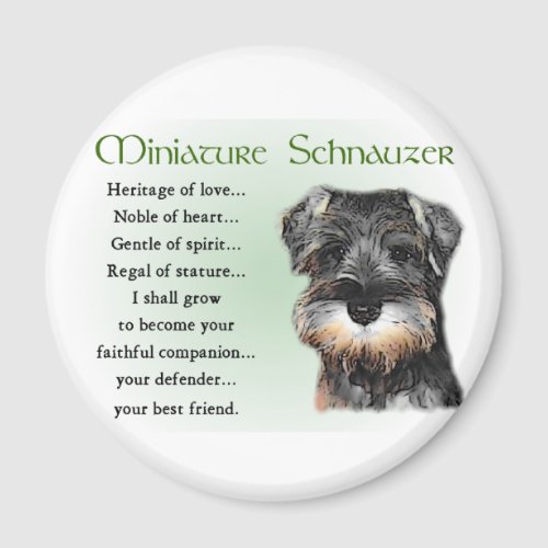 Miniature Schnauzer Gifts Magnet