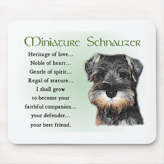 Miniature Schnauzer Gifts Mouse Pad (Front)