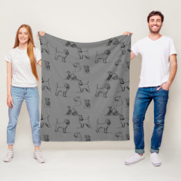 Miniature Schnauzer Gray Fleece Blanket