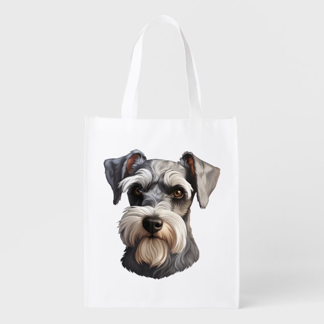 Miniature Schnauzer Grocery Bag (Front)