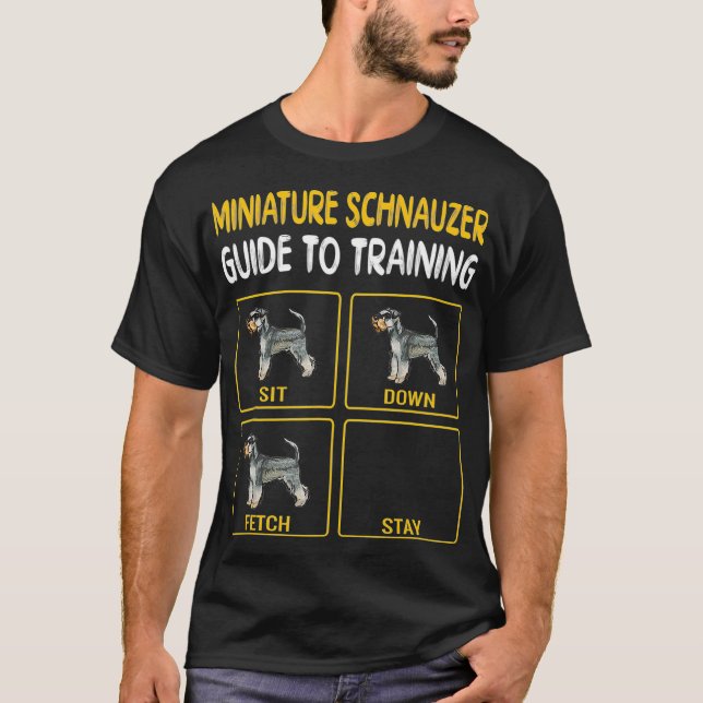 Miniature Schnauzer Guide To Training Dog T-Shirt (Front)