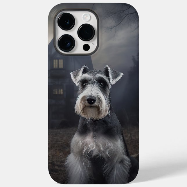 Miniature Schnauzer Halloween Scary Case-Mate iPhone Case (Back)