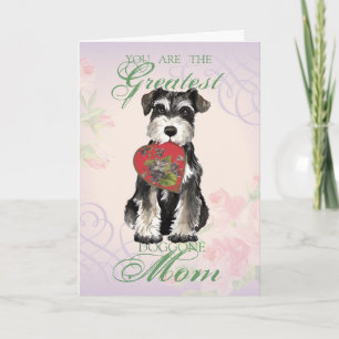 Miniature Schnauzer Heart Mom Card