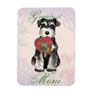 Miniature Schnauzer Heart Mom Magnet