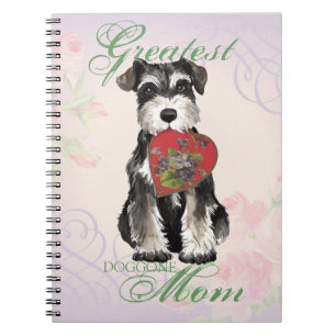 Miniature Schnauzer Heart Mom Notebook