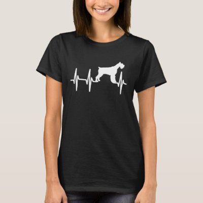 Miniature Schnauzer Heartbeat Dog Mum Dad T-Shirt