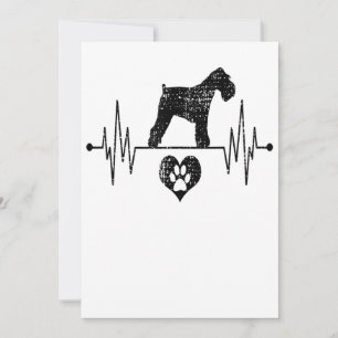 Miniature Schnauzer Heartbeat Holiday Card