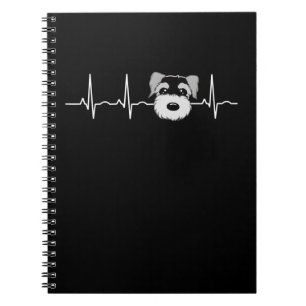 Miniature Schnauzer Heartbeat Mini Schnauzer Face Notebook