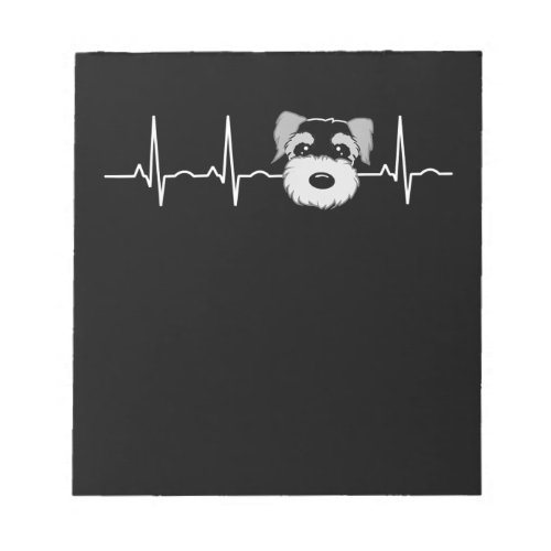 Miniature Schnauzer Heartbeat Mini Schnauzer Face Notepad