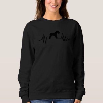 Miniature Schnauzer Heartbeat Pulse Line Funny Sch Sweatshirt