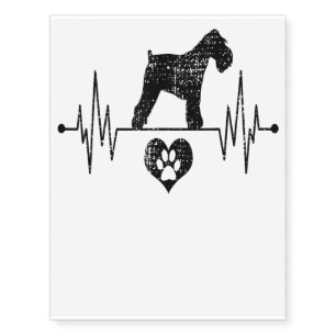 Miniature Schnauzer Heartbeat Temporary Tattoos