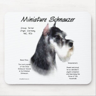 Miniature Schnauzer History Design Mouse Pad