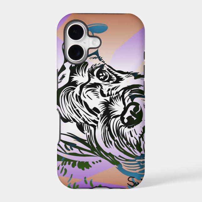 Miniature Schnauzer Iphone Case (Back)