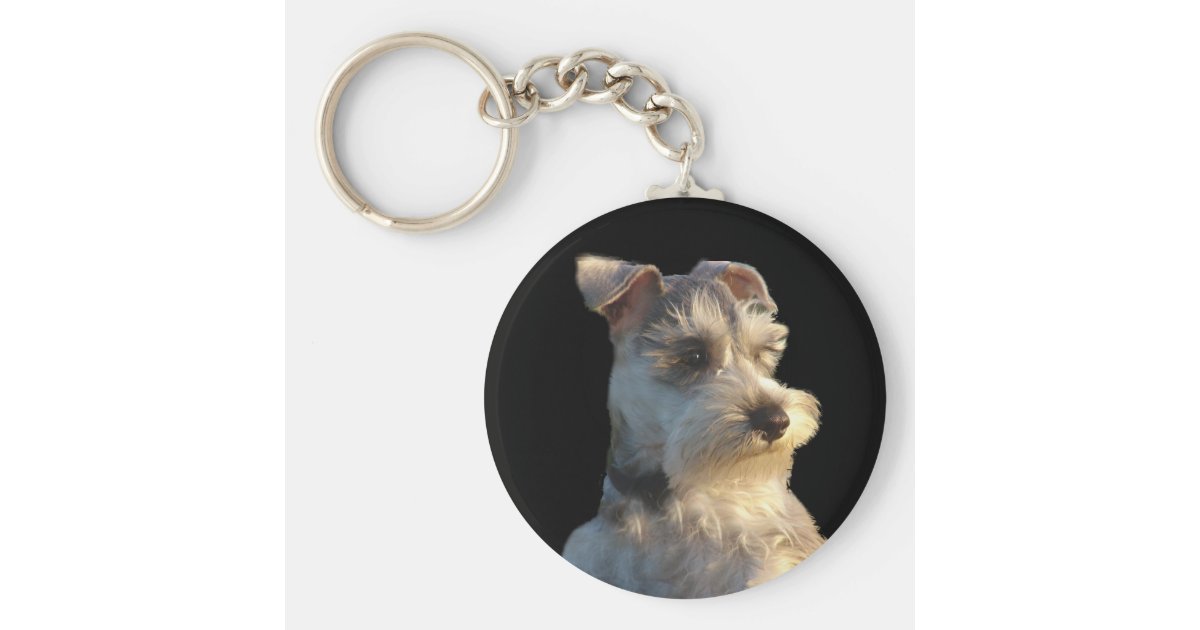 Miniature Schnauzer Keychain Zazzle