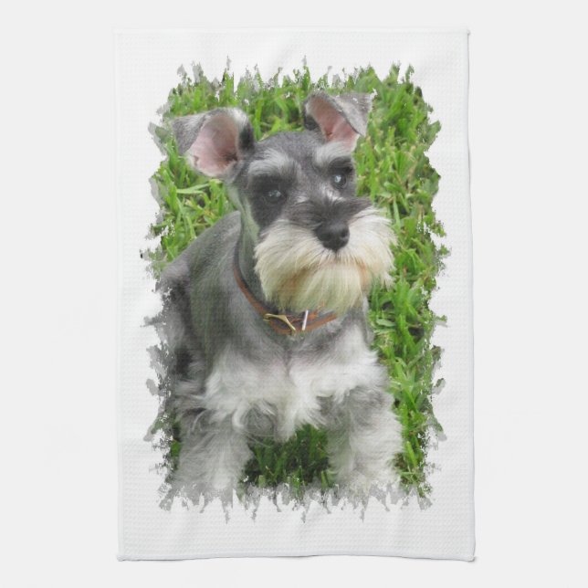 Miniature Schnauzer Kitchen Towel (Vertical)