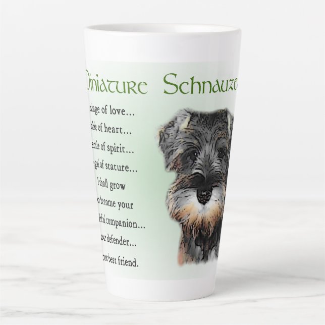 Miniature Schnauzer  Latte Mug (Front)