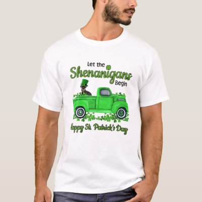 Miniature Schnauzer Let The Shenanigans Begin St P T-Shirt