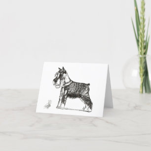 MINIATURE SCHNAUZER LETTERPRESS THANK YOU CARD