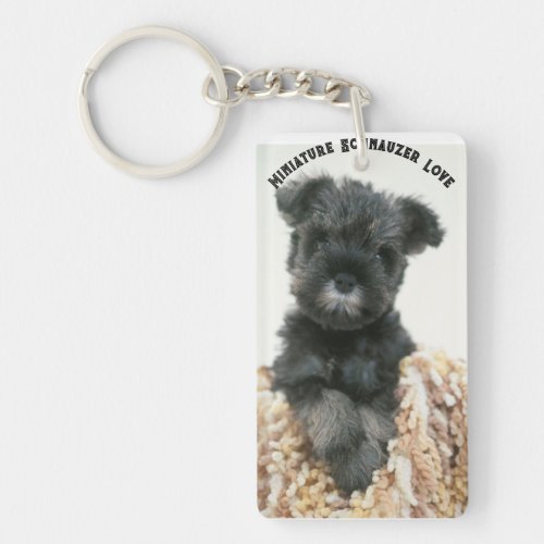 Miniature Schnauzer Love Acrylic Keychain