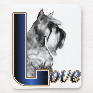 Miniature Schnauzer LOVE Mouse Pad
