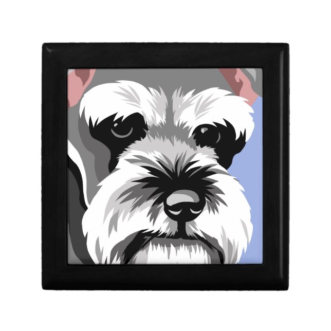 Miniature Schnauzer Lover Gifts Jewelry Box (Front)