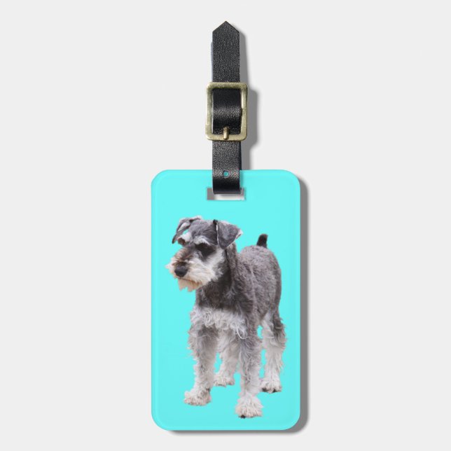 Miniature Schnauzer Luggage Tag (Front Vertical)