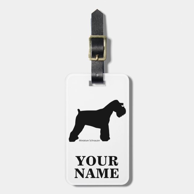Miniature Schnauzer Luggage Tag (Front Vertical)