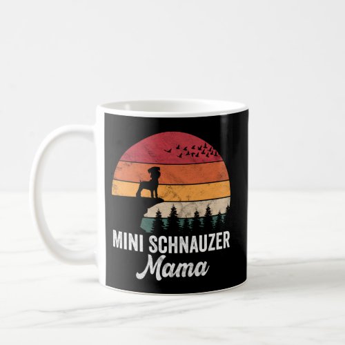Miniature Schnauzer Mama Dog Sunset Style For Coffee Mug