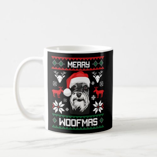Miniature Schnauzer Merry Woofmas Gift For Christm Coffee Mug