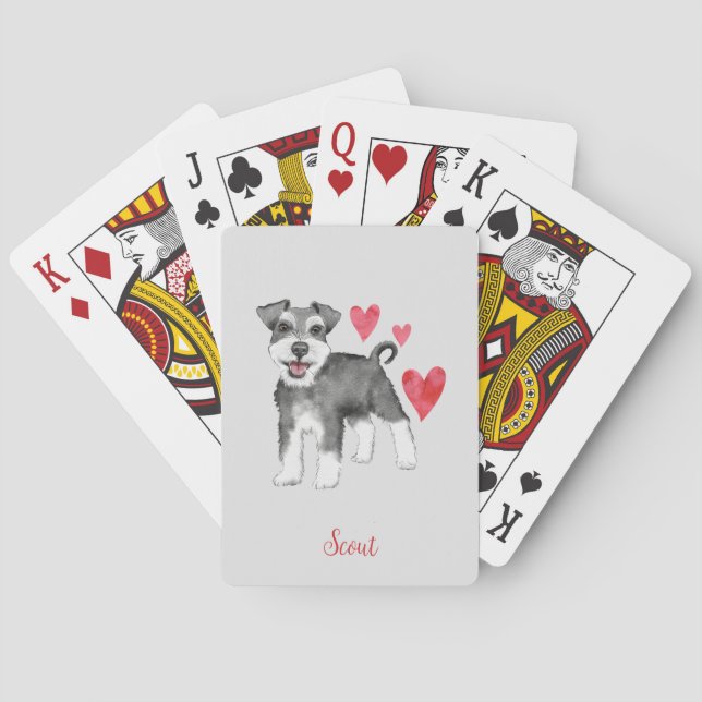 Miniature Schnauzer Mini Schnauzer Poker Cards (Back)