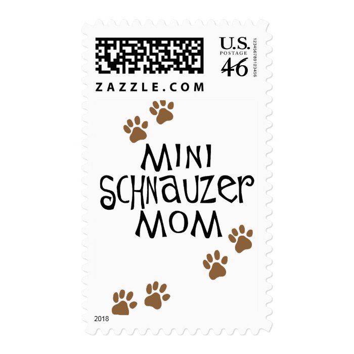 Miniature Schnauzer Mom Postage Stamp