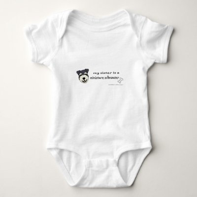 miniature schnauzer - more breeds baby bodysuit