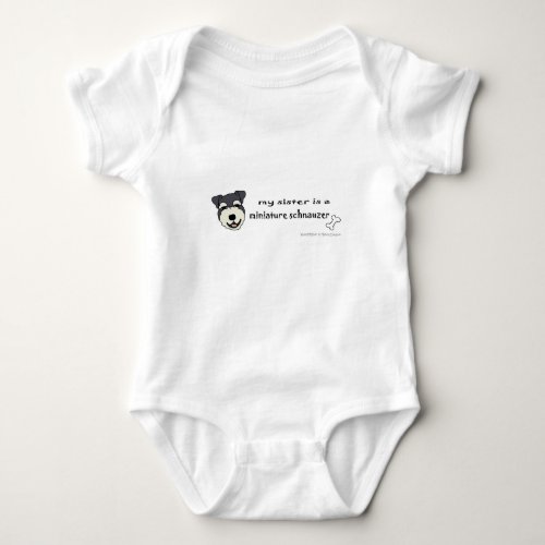 miniature schnauzer _ more breeds baby bodysuit