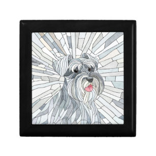 Miniature Schnauzer Mosaic art Gift Box