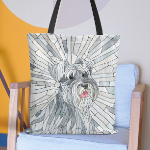 Miniature Schnauzer Mosaic art Tote Bag