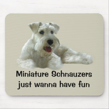 Miniature Schnauzer Mousepad by normagolden at Zazzle